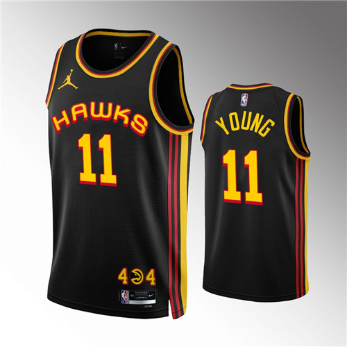 Atlanta Hawks Trae Young 2022-23 Statement Edition Black stitched Jersey #11