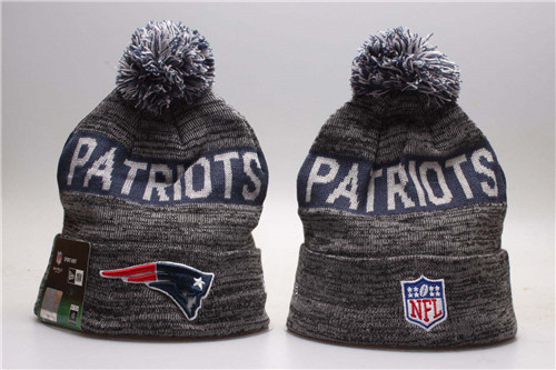 atriots Team Pride Gray Knit Hat With Pom YP