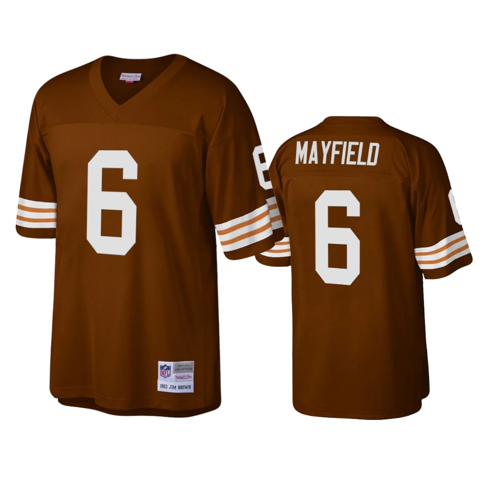 baker mayfield browns brown legacy replica jersey