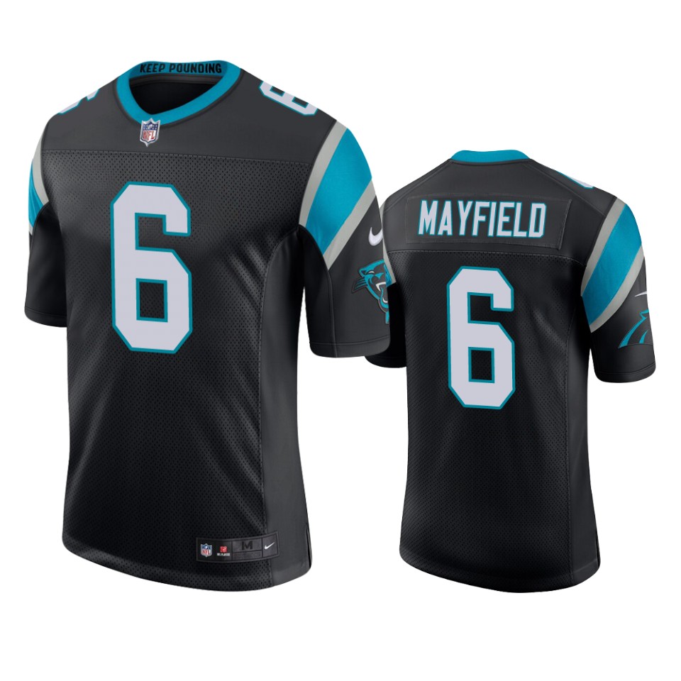 baker mayfield panthers vapor limited black jersey