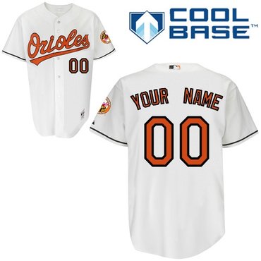 baltimore orioles personalized custom white jersey