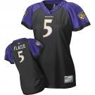 baltimore ravens #5 joe flacco black stitched replithentic womennull field flirt fashion jersey