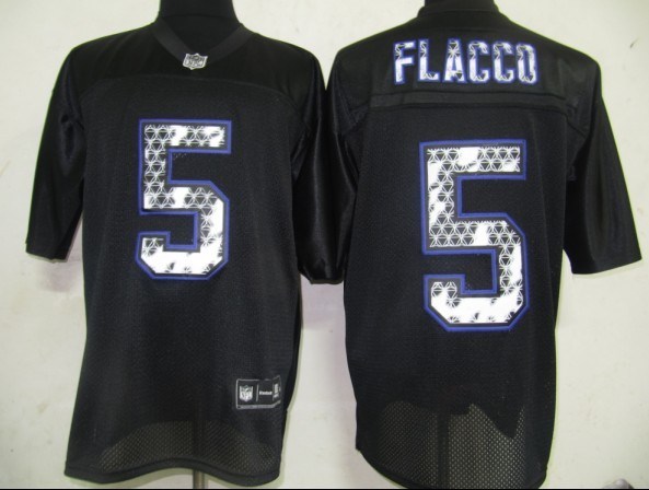 baltimore ravens 5 joe flacco black united sideline jerseys