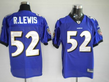 baltimore ravens 52 r.lewis purple jerseys