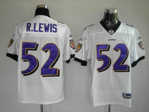 baltimore ravens 52 r.lewis white jerseys