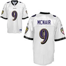 baltimore ravens 9 steve mcnair white jerseys