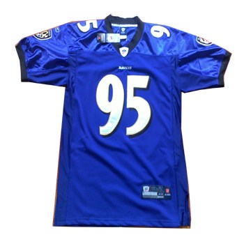 baltimore ravens 95 jarret johnson purple jersey