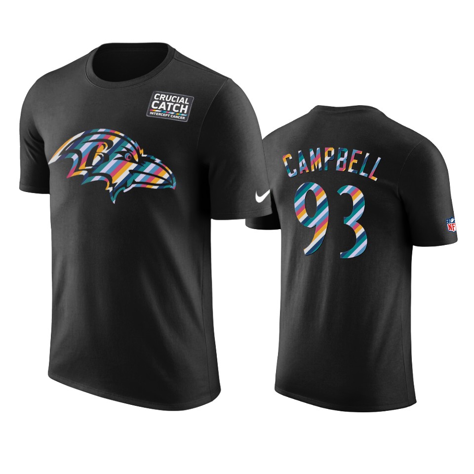 baltimore ravens calais campbell black crucial catch performance t shirt