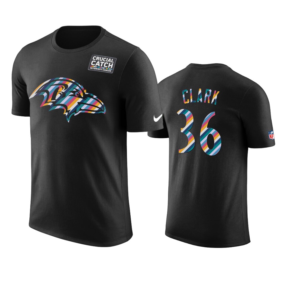 baltimore ravens chuck clark black crucial catch performance t shirt