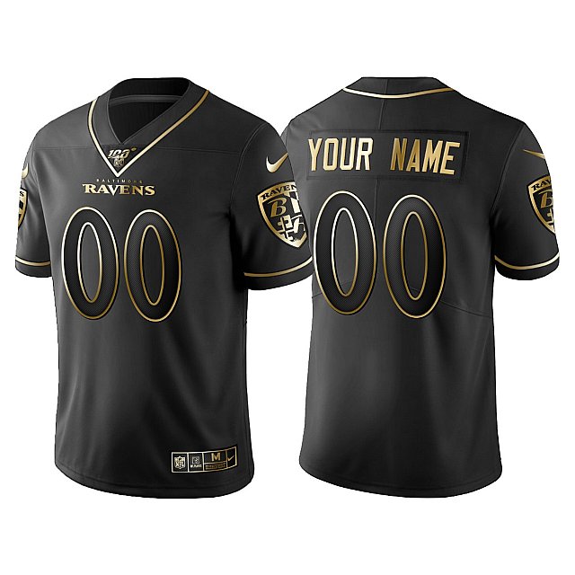 baltimore-ravens-custom-100th-season-black-gold-logo-jersey-middle