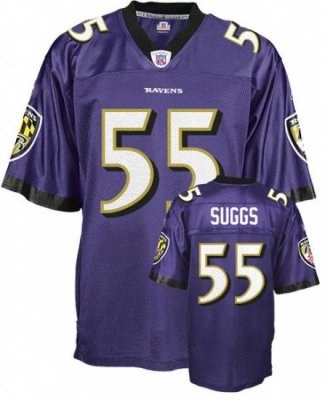 batlimore ravens #55 terrell suggs team blue color jersey