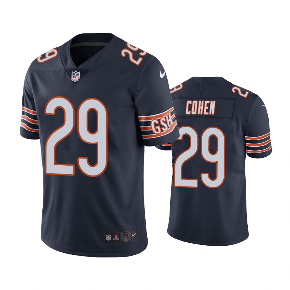 bears 29 tarik cohen navy color rush limited jersey