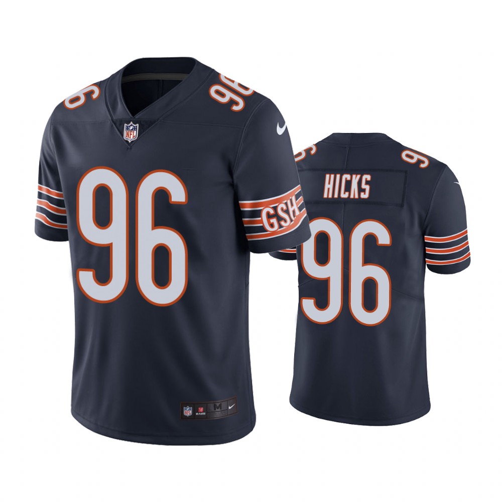 bears 96 akiem hicks navy color rush limited jersey
