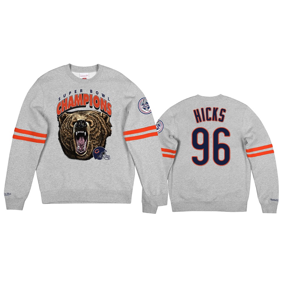 bears akiem hicks gray all over champs premium jumper sweatshirt
