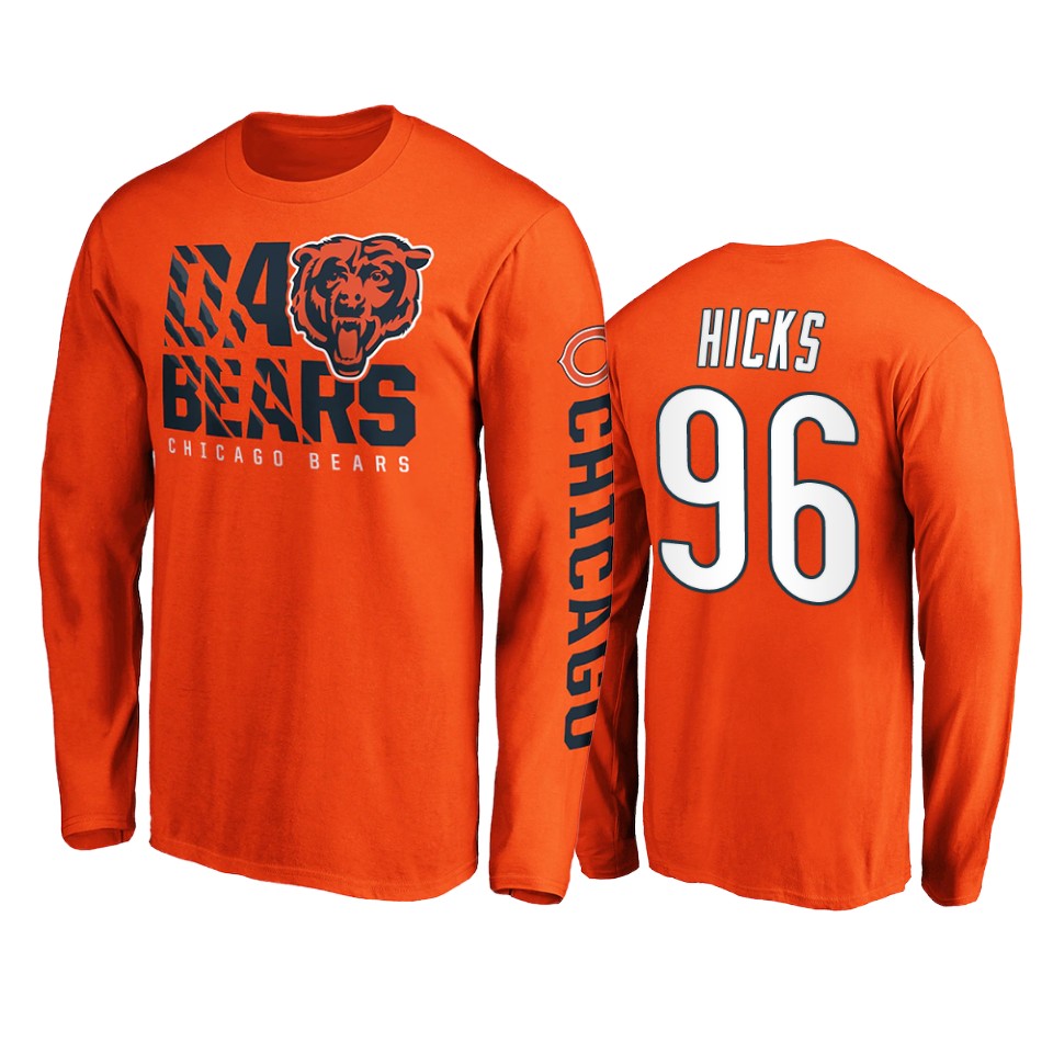 bears akiem hicks orange hometown long sleeve t shirt