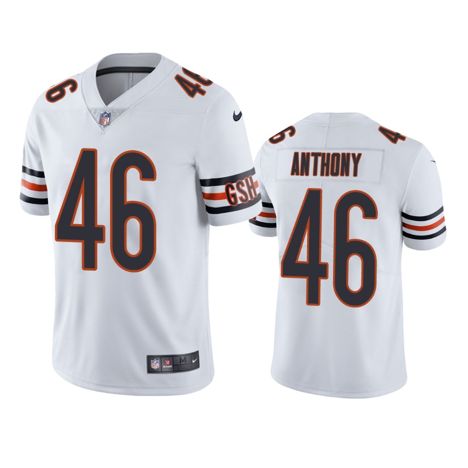 bears andre anthony white vapor limited jersey