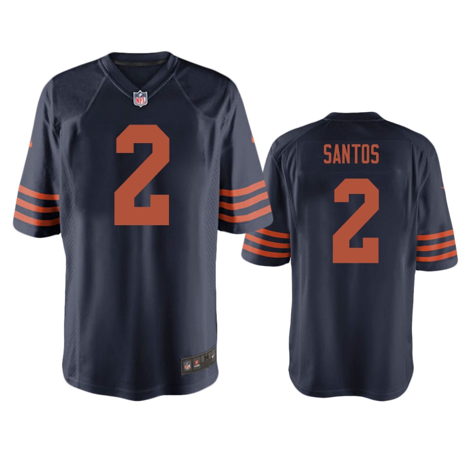 bears cairo santos navy throwback game jersey