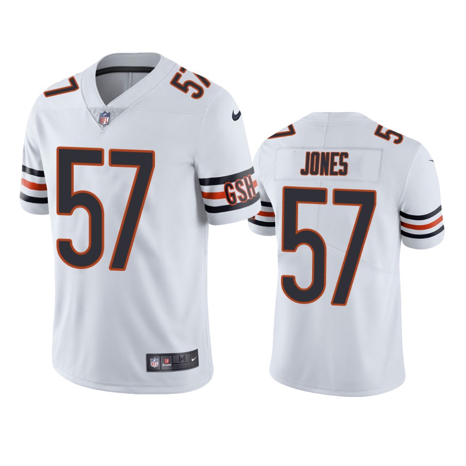 bears christian jones white vapor jersey