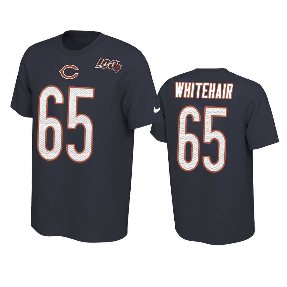 bears cody whitehair navy player pride 100th season tee