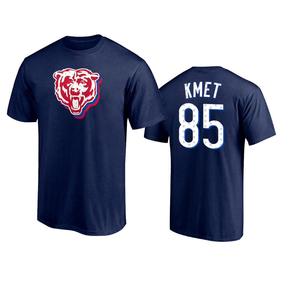 bears cole kmet navy 2021 independence day t shirt
