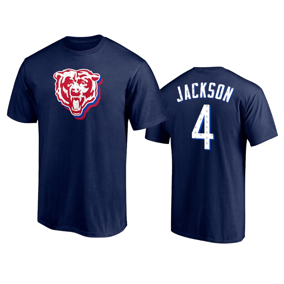 bears eddie jackson navy 2021 independence day t shirt