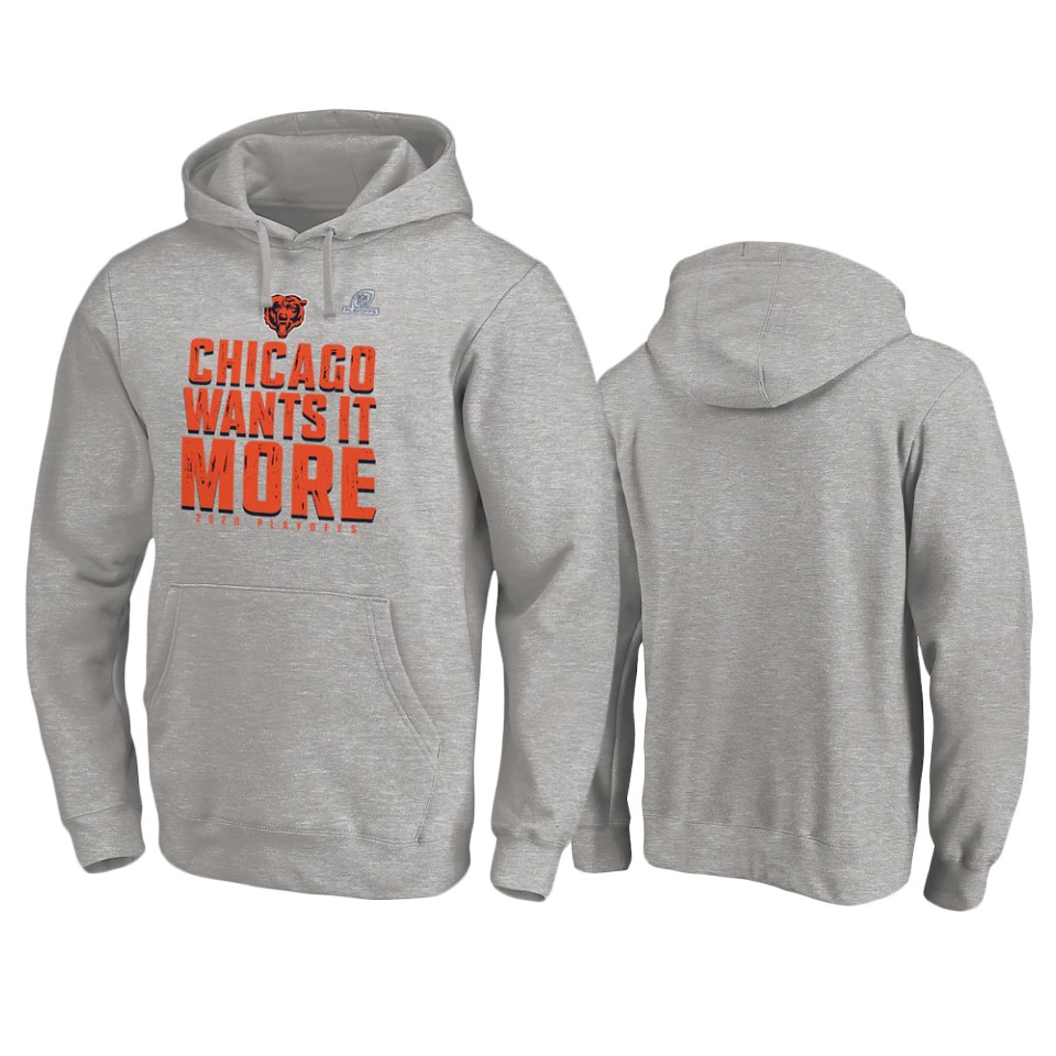 bears gray 2020 nfl playoffs shift hoodie