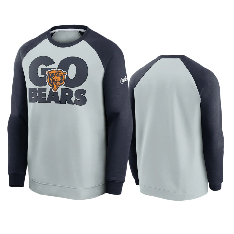 bears gray navy fan gear throwback go helmet sweatshirt