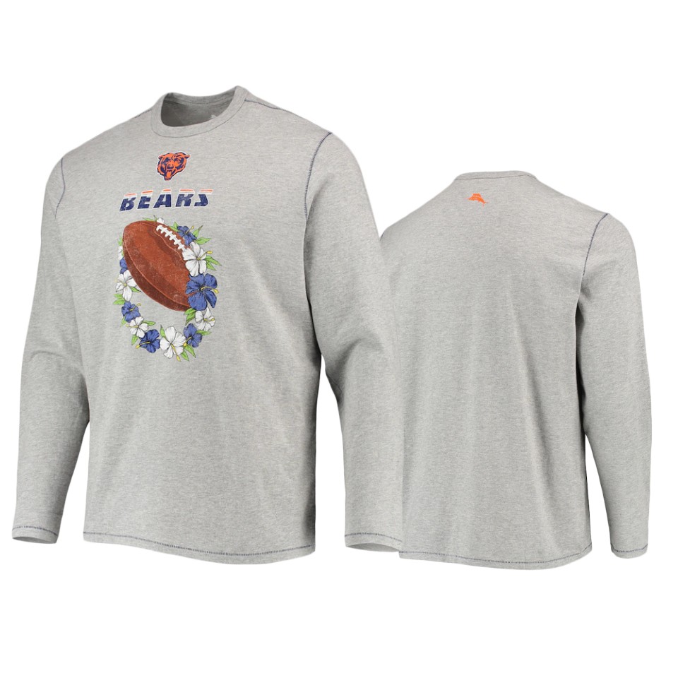 bears heathered gray sport lei pass long sleeve t shirt