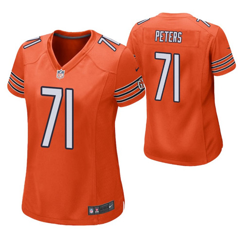 bears-jason-peters-game-women's-jersey-orange