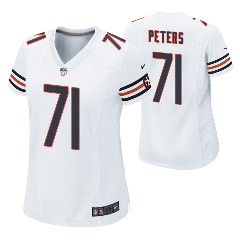 bears-jason-peters-game-women's-jersey-white