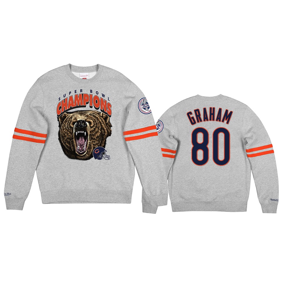 bears jimmy graham gray all over champs premium jumper sweatshirt