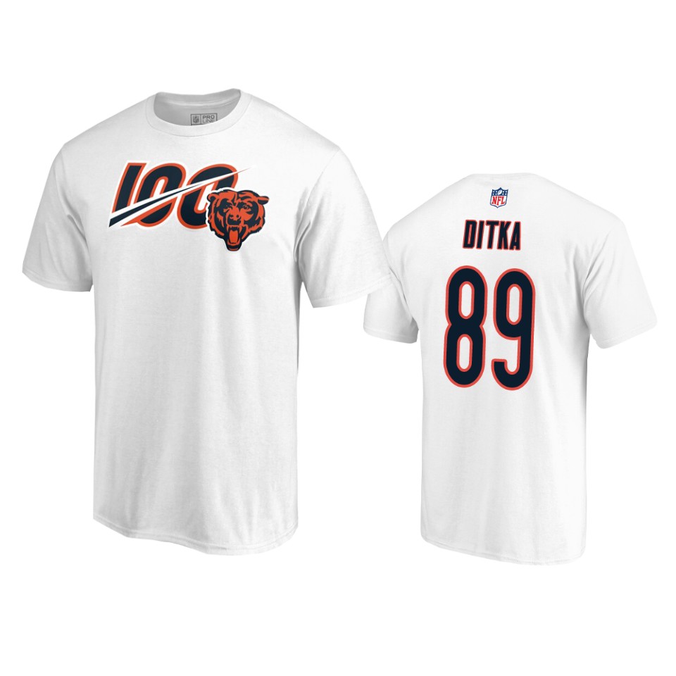 bears mike ditka white primary ii 100th season tee