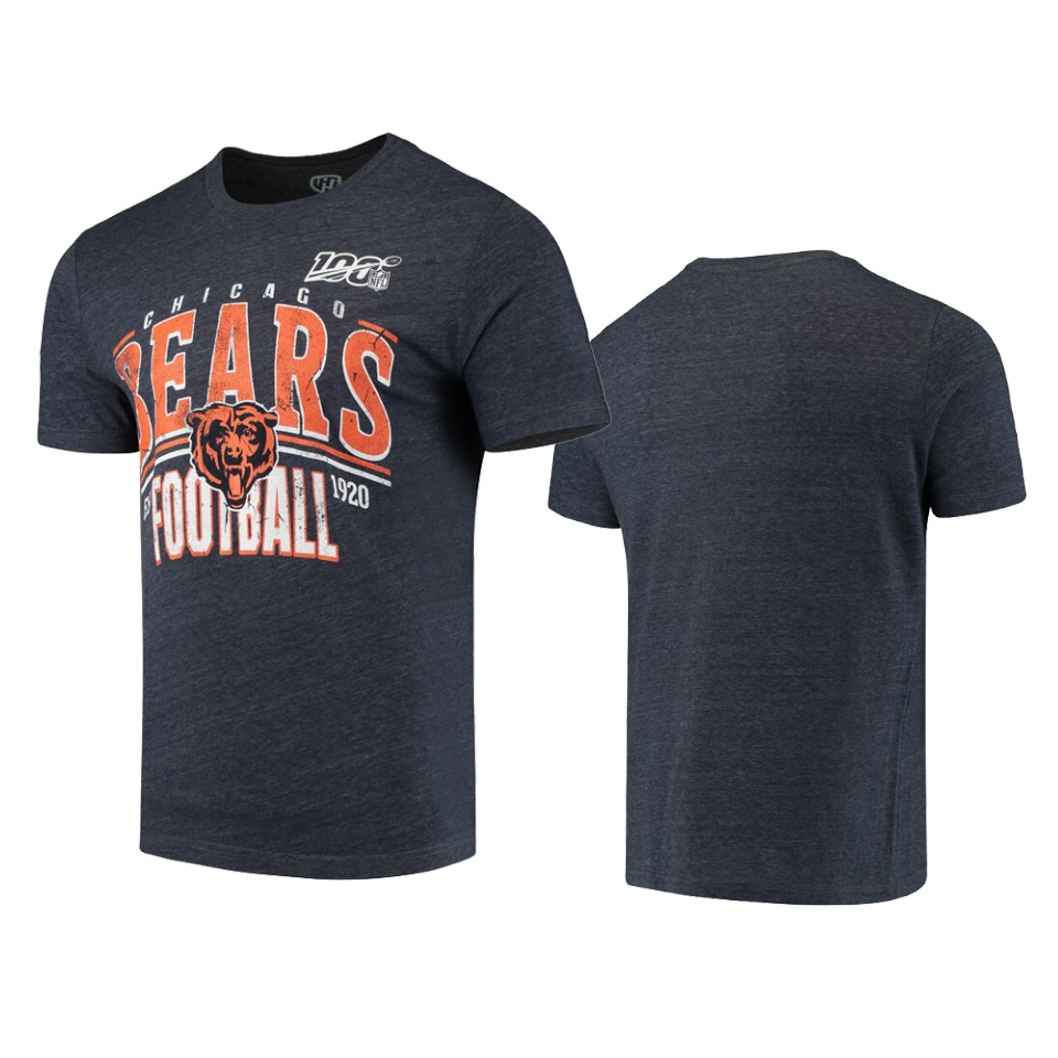bears navy 100th season championship tri blend tee