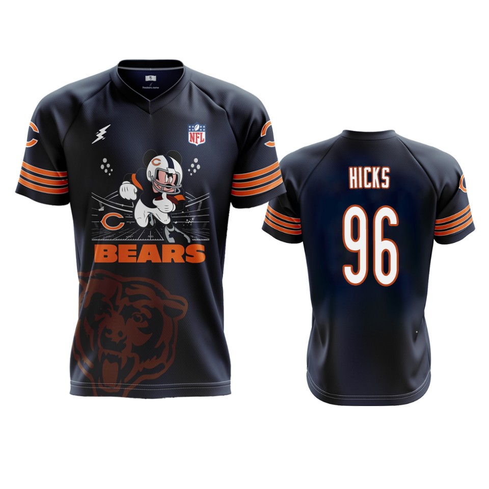 bears navy akiem hicks 2019 mickey nfl jersey