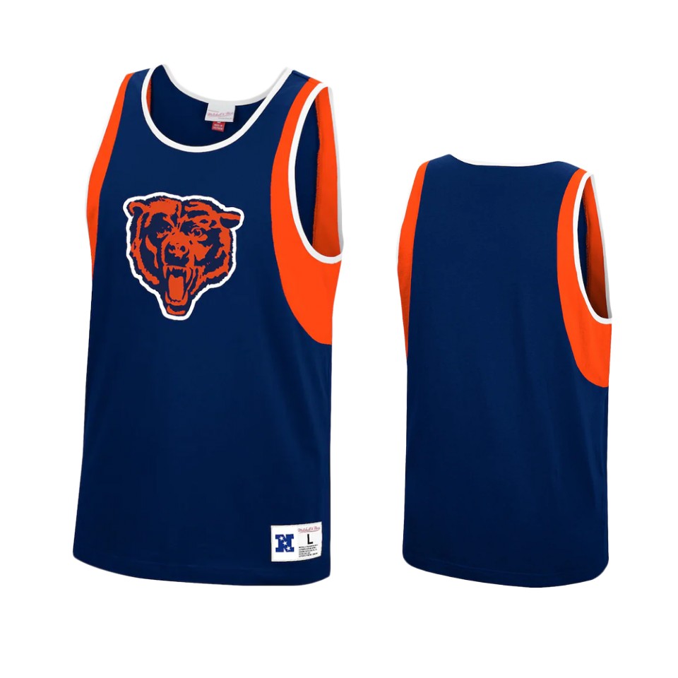 bears navy matchup historic logo tank top