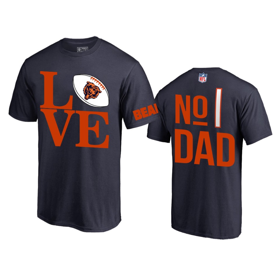 bears navy no.1 dad father's day t shirt