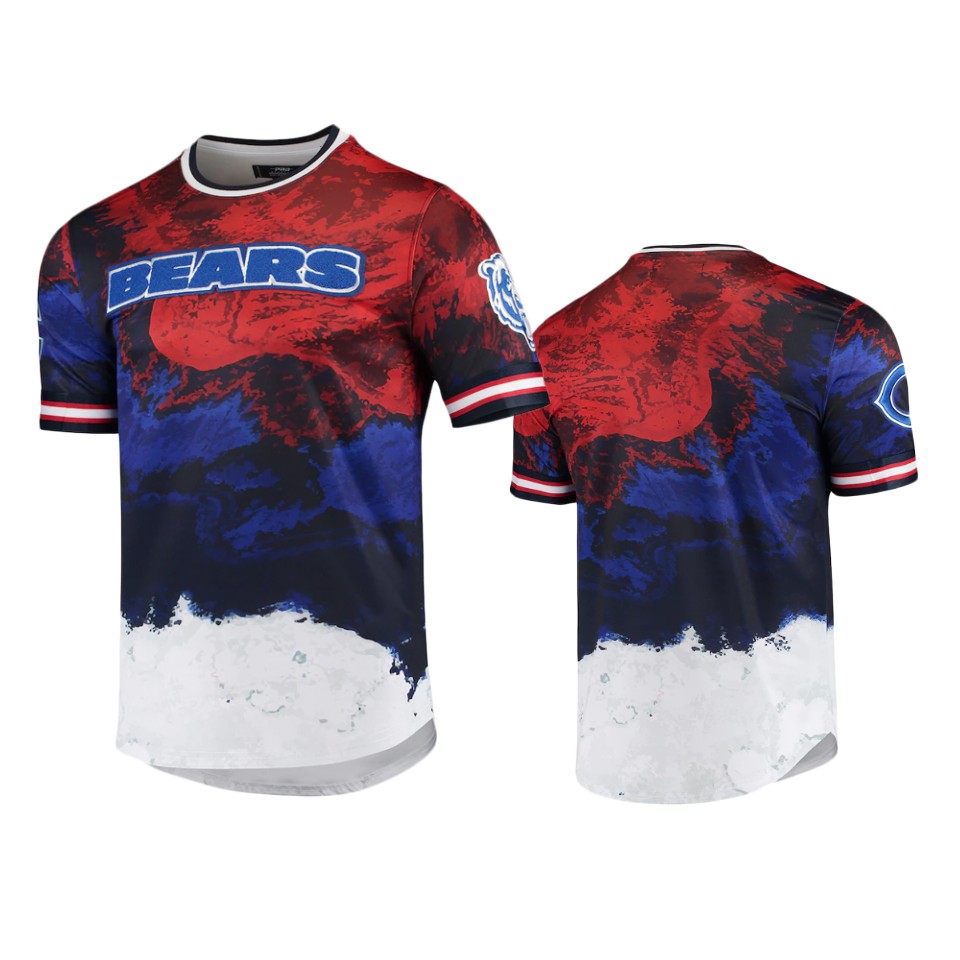 bears navy red americana dip dye t shirt