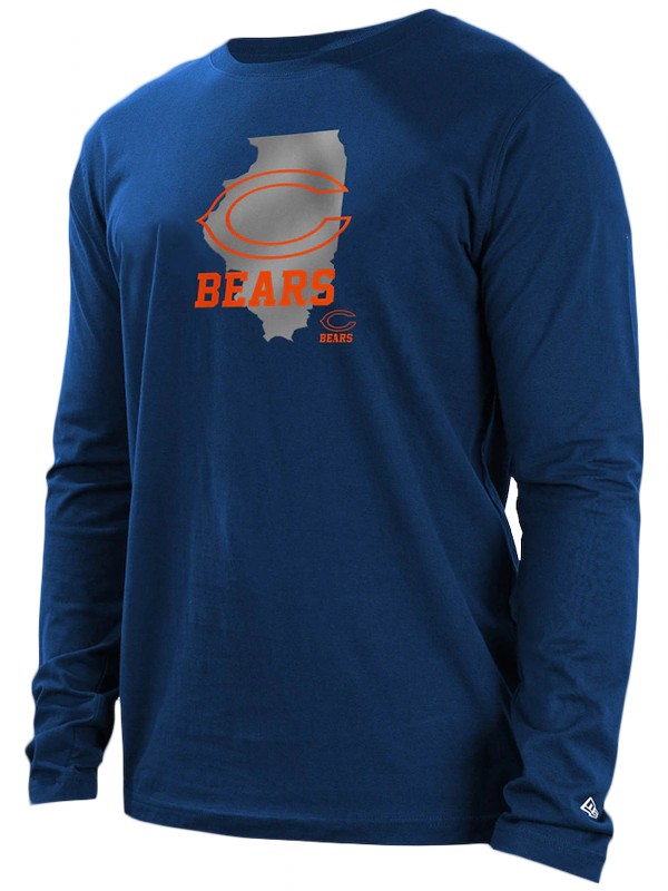 bears navy state long sleeve t shirt
