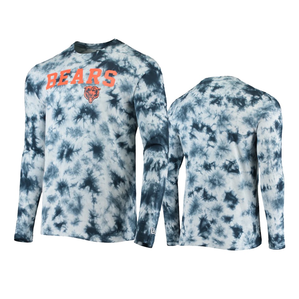 bears navy tie dye long sleeve t shirt