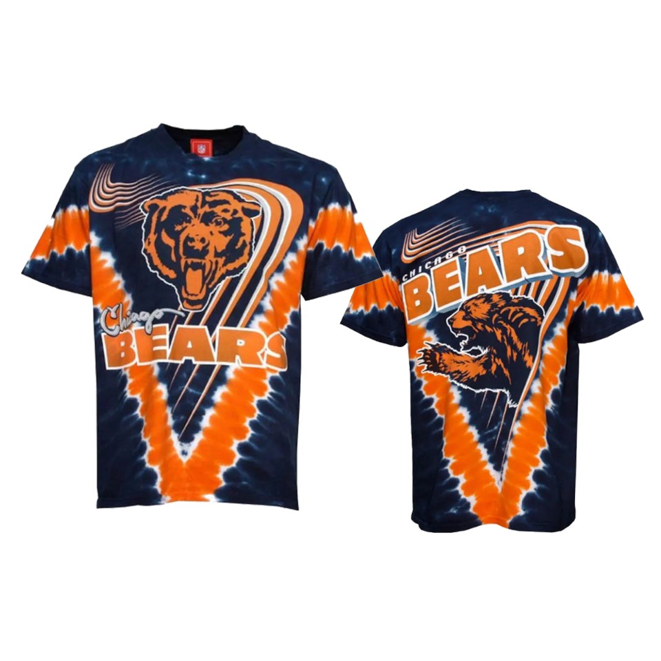 bears navy tie dye v t shirt