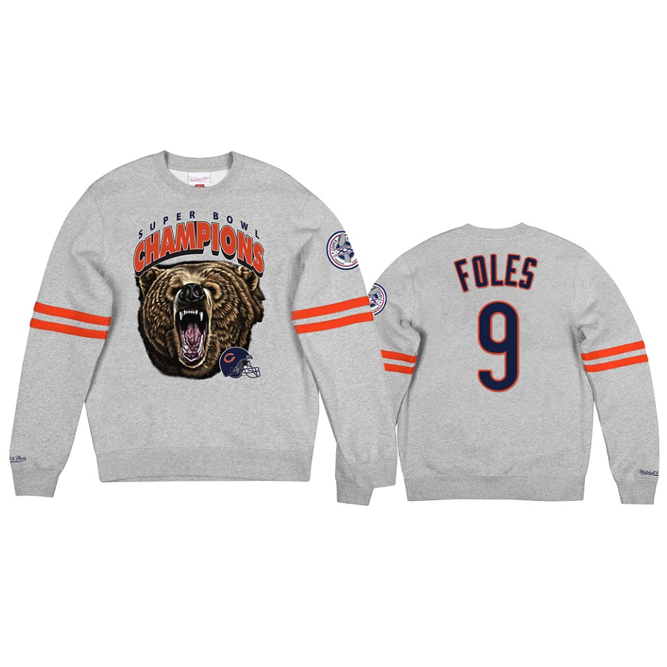 bears nick foles gray all over champs premium jumper sweatshirt