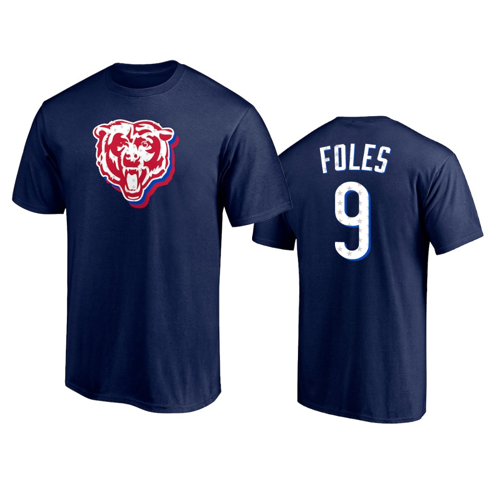 bears nick foles navy 2021 independence day t shirt