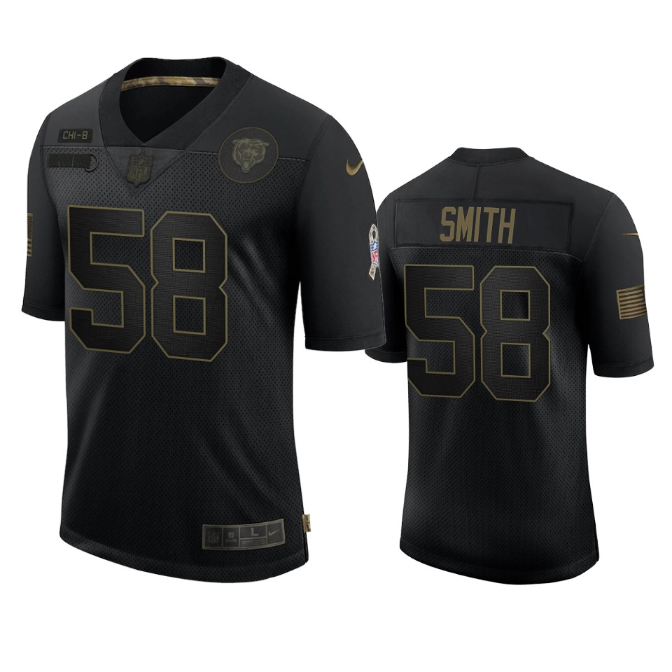 bears roquan smith black limited 2020 salute to service jersey