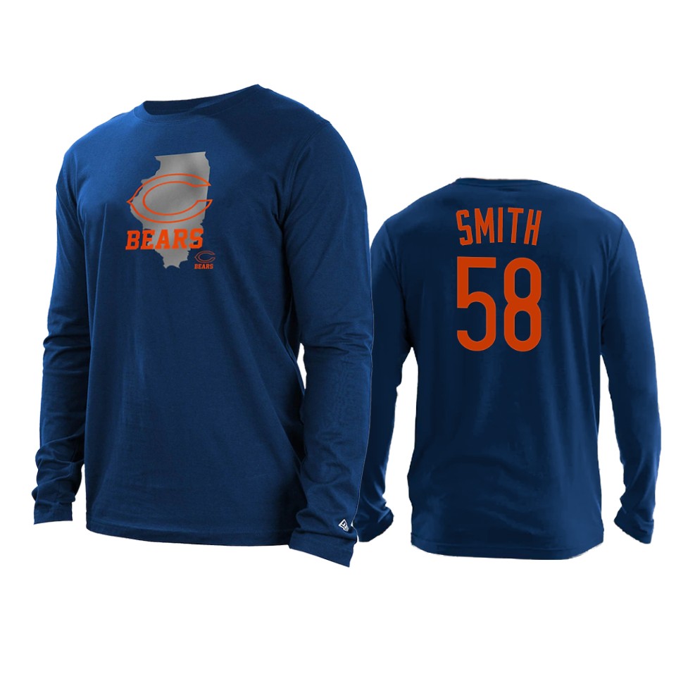 bears roquan smith blue state long sleeve t shirt