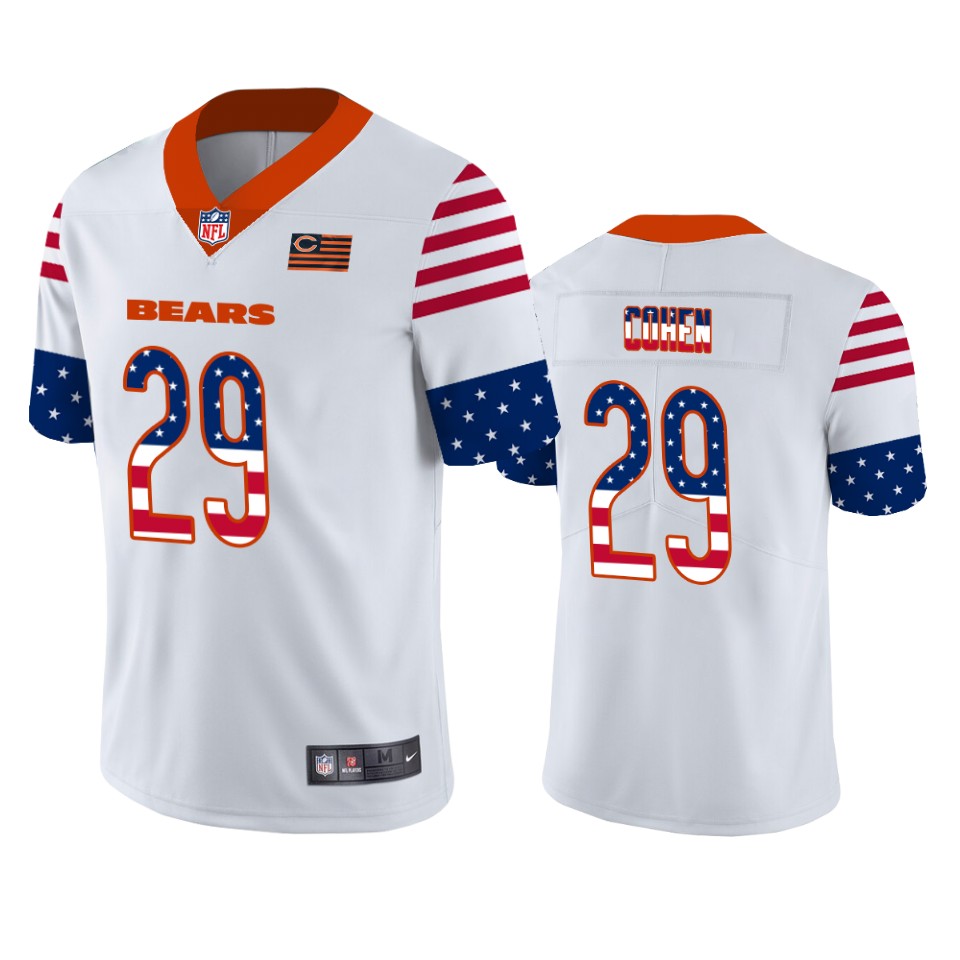 bears tarik cohen white independence day vapor jersey