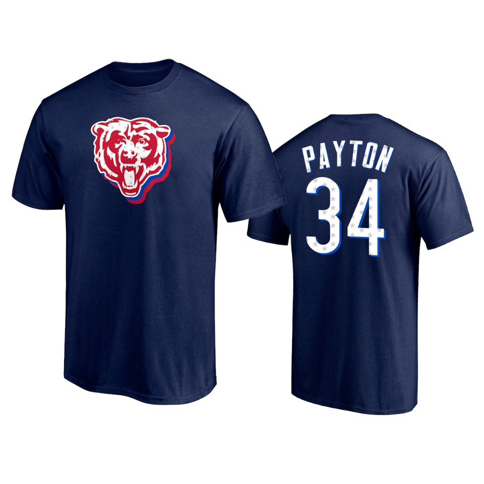 bears walter payton navy 2021 independence day t shirt