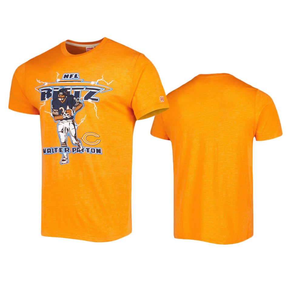 bears walter payton orange nfl blitz homage t shirt