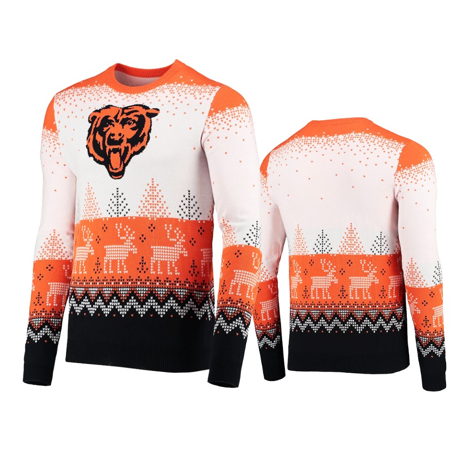 bears white 2021 christmas gift big logo sweater