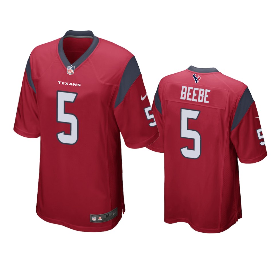 beebe texans red game jersey