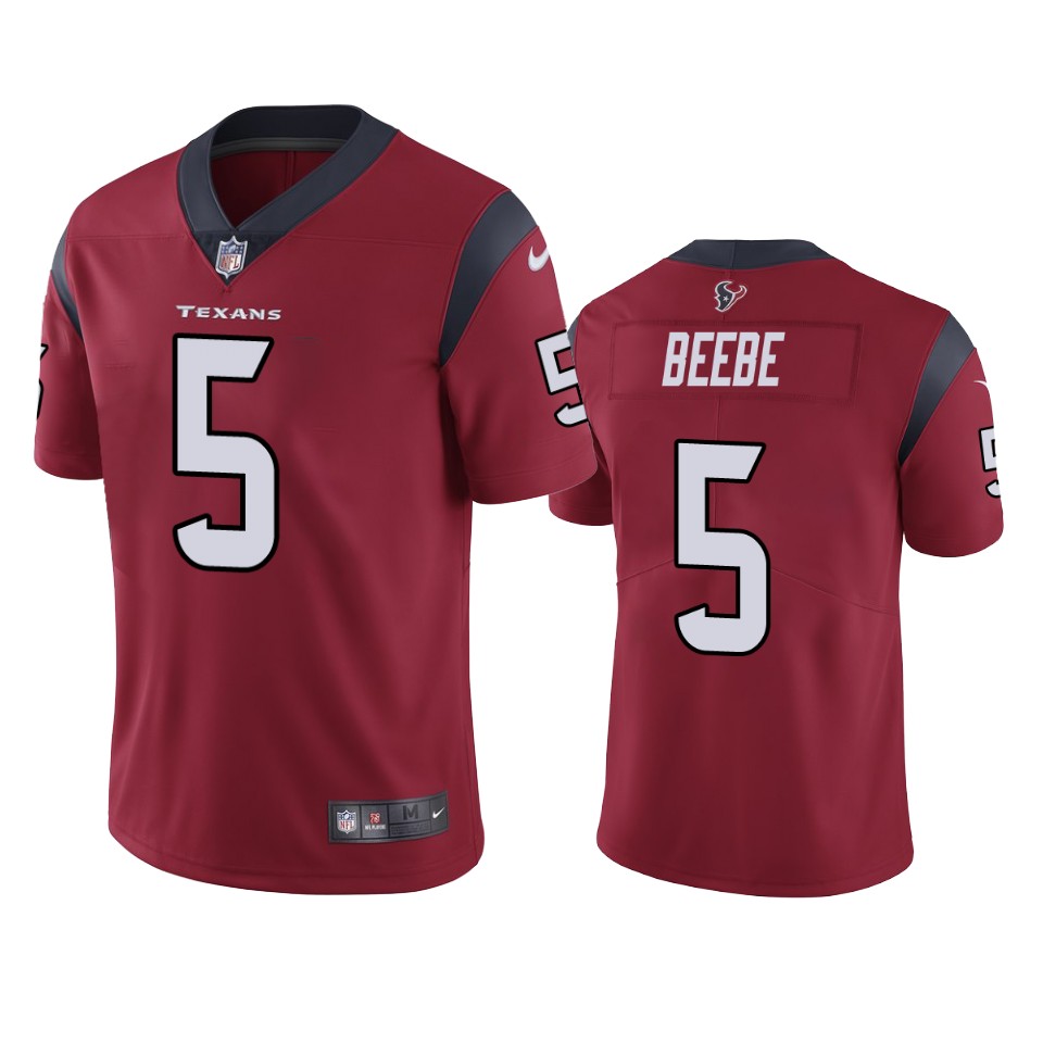 beebe texans vapor limited red jersey